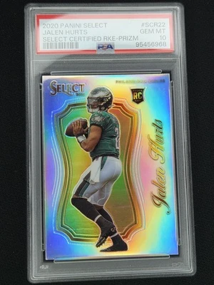 2020 Panini Select - Jalen Hurts Rookie Certified RKE - Prizm #SCR2 PSA 10 RC - Image 1 of 2