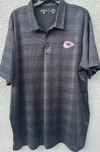 Antigua Kansas City Chiefs besticktes Logo Golf Polo 2X schwarz neu ohne Etikett UVP $ 75 - Bild 1 von 7