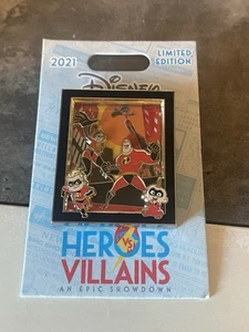 Prendedor de Héroes Vs. Villanos de Disney Evento Increíbles Prendedor LE 1000 Prendedor en Prendedor - Imagen 1 de 4