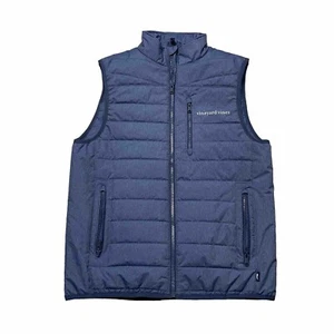Gilet imbottito Vineyard Vines adulto XS blu navy a righe full zip trapuntato - Foto 1 di 4