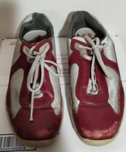 ZAPATOS DE TENIS PARA HOMBRE PARDA HECHOS EN ITALIA TALLA 7 1/2 GRIS ROJO BERGUNY D15 - Imagen 1 de 5