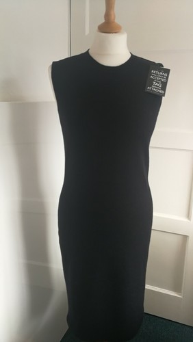 TOMAS MAIER (BOTTEGA VENETA) ABITO TUBINO PURO CASHMERE BLU NAVY 42 EU M UK