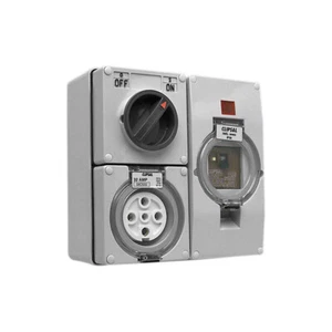 Clipsal 56 Series Round 5 Pin 32A Switched Socket with RCD Grey | 56SC532RC-GY - Picture 1 of 1