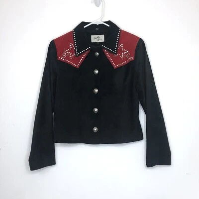 Chaqueta de cuero vintage Scully Western gamuza yugos tachonados para mujer mediana” Foto 1 de 4