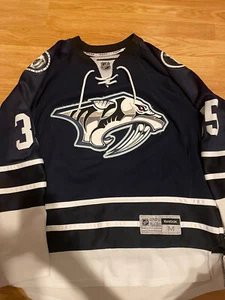Reebok Rinne Nashville Predators NHL Hockey Jersey Navy Blue Alternate Third M - Picture 1 of 3