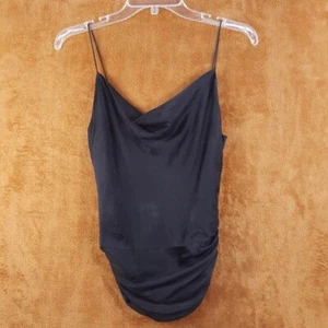 THEORY Top Womens Petite P Black Camisole Sleeveless Tank Silk Blend Side Zip - Picture 1 of 8