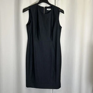 NWT Calvin Klein Women’s Size 14 Navy Sheath Career Pencil Cocktail Office Dress - Picture 1 of 8