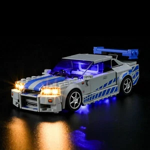 Led Light Kit for LEGO 2 Fast 2 Furious Nissan Skyline GT-R Briksmax (R34) 76917 - Picture 1 of 5