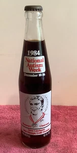 1984 Coke Coca-Cola Bottle National Autism Week Steve Lundquist Rare Vintage - Picture 1 of 2