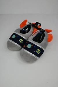 Boys' Wonder Nation Space Slippers Grey 9-10 - Picture 1 of 5