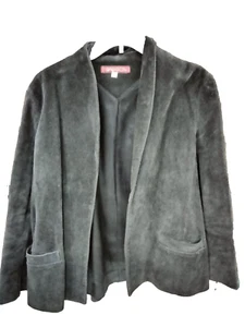 Vintage Sasson Women's Black Suede Jacket Size 13/14 - Picture 1 of 2