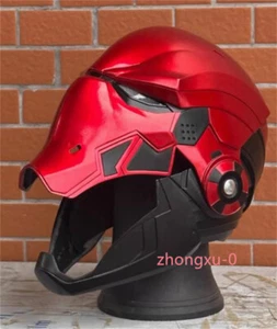 Batman Red Hood Helmet Resin Open Mask LED Eyes Cosplay Costume Props - Picture 1 of 8