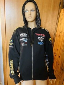 Peter Hickman Iron Maiden Trooper Hooded Zip Black Jacket Men's Size Small - Picture 1 of 13