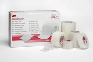 Cinta quirúrgica transparente 3M 1527-2 Transpore 2" x 10 yardas - 1 rollo *VER NOTAS* - Imagen 1 de 5