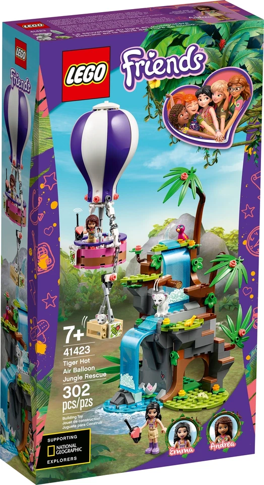 LEGO FRIENDS: Tiger Hot Air Balloon Jungle Rescue (41423)
