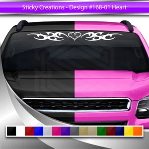 168-01 HEART Decal Sticker Windshield Window Vinyl Banner Graphic Tribal Heart - Picture 1 of 9