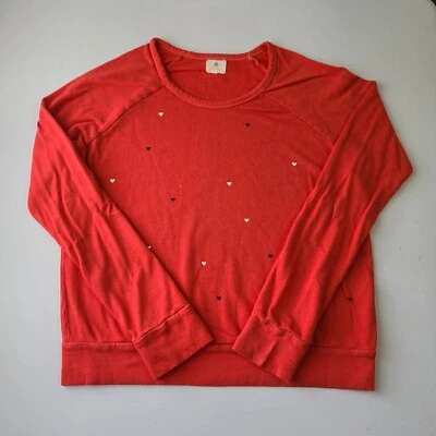 Sudadera Sundry Para Mujer Talla 0 Rojo Cereza Corazones Raglán Cuello Barco Redondo Foto 1 de 4