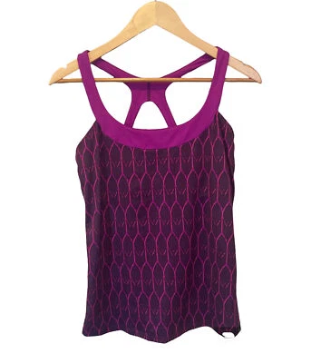 Camiseta sin mangas The North Face para mujer mediana rosa púrpura sujetador suave incorporado entrenamiento Foto 1 de 4