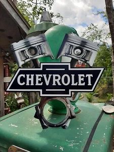 CHEVROLET ENGINE PISTONS LASER CUT METAL SIGN - Picture 1 of 1