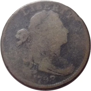 1798/7 1c Draped Bust Large Cent - Sheldon-152 - Scarce Overdate - Picture 1 of 2