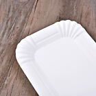 50100pcs Rechteckige Kuchenschale weißer Pappteller Einweg -Dinner -Pappteller 