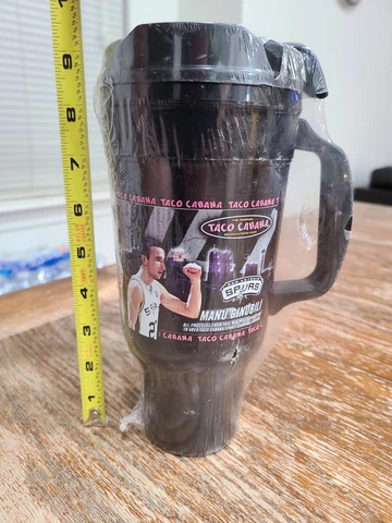Manu Ginobili Taco Cabana Mug - 2003  Sealed - Brand New Cover