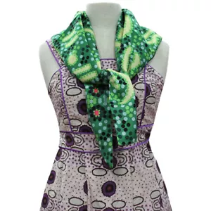 Bufanda para mujer Warrina Designs Water Dr. 100 % seda arte aborigen australiano - Imagen 1 de 5