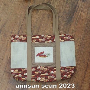 Schokoladenliebhaber Handarbeit/handgenäht Tragetasche Baumwolle & Nadelspitze Netz UNIKAT - Bild 1 von 3