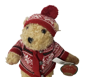 Hollybeary USA Tillie Bear Plüschtier Pullover Kappe 12 Zoll braun - Bild 1 von 11