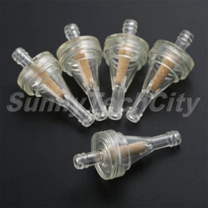 5x 6mm 1/4" Motorcycle Fuel Filters Oil Petrol Gas Inline Dirt Cleaner Universal - Bild 1 von 7