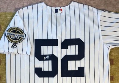 CC Sabathia Signed Autograph New York Yankees Jersey 2009 Inaugural Patch MLB  - Image 1 of 4