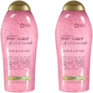OGX Body Scrub & Wash 2x577ml – Exfoliating and Nourishing Body Care Duo - Picture 1 of 4