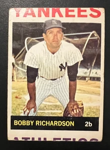 1964 Topps Baseball #190 Bobby Richardson New York Yankees sehr guter Zustand falsch geschnitten - Bild 1 von 2
