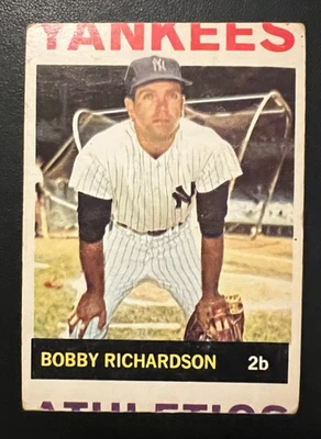 1964 Topps Baseball #190 Bobby Richardson New York Yankees VG Miscut - Image 1 of 2