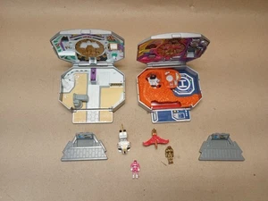 Mighty Morphin Power Rangers White & Pink Ranger Micro Morphin Playset Lot 1995 - Bild 1 von 11