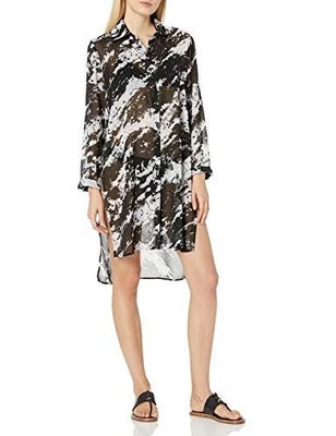 Camisa de baño de manga larga para mujer Carmen Marc Valvo Foto 1 de 4