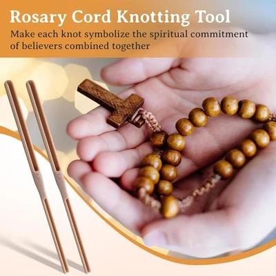 2 Pack Rosary Cord Knotting Tool, #7#9 and #36 Dual Head Twine Knotting Tool - Image 1 of 4