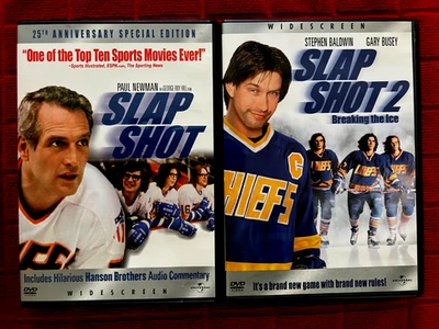Slap Shot (1977) / Slap Shot 2: Breaking the Ice (2002) (2 DVDs VG) Paul Newman - Image 1 of 3