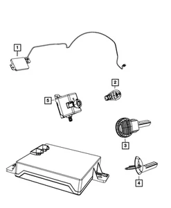Genuine Mopar Blank Key 68033740AA - Bild 1 von 2