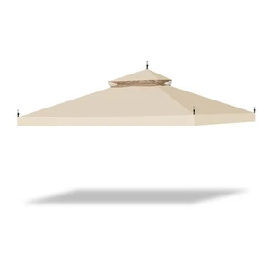 10x10ft Water Resistant Gazebo Top Canopy Replacement 2 Tier MS17-301-004-20 - Picture 1 of 8
