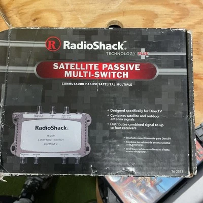 RadioShack Satellite Passive Multi-Switch 3-In/4-Out Dual-LNB #16-2571 (R9) - Image 1 of 3