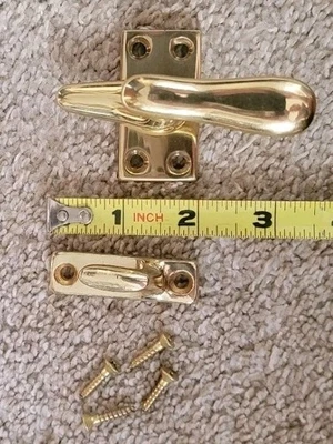 2" Flip Latch Gate Latch Heavy Duty Gold Barn Door Lock Antique N.O.S. *NEW* - Image 1 of 4