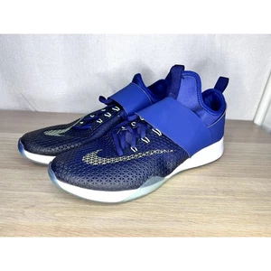 Nike Air Zoom Strong Navy Blue Green Running Strap Training Shoes - Picture 1 of 8