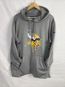 NIKE MINNESOTA VIKINGS PULLOVER HOODIE SWEATSHIRT DRI-FIT NFL GRAU (GR. LARGE) - Bild 1 von 7