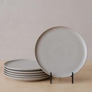 Dinner Plates Set of 6, Chip and Scratch Resistant (Sandstone Gray, 8.5 Inch) - Picture 1 of 7