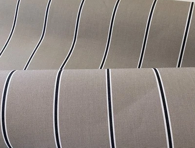 SUNBRELLA SHADE OUTDOOR WATERPROOF FABRIC PUTTY REGIMENTAL 4961 ....47" WIDE - Image 1 of 4