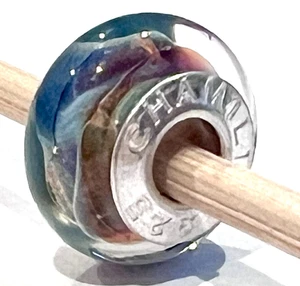 EINGESTELLT CHAMILIA OB-106 Tiefwasser Glas & Sterlingsilber Charm CHAMILA925 + TASCHE - Bild 1 von 13