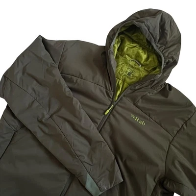 Rab Xenair Alpine Insulated Jacket Mens XXL Olive Green Hooded Zip Lightweight - Image 1 of 4