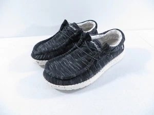 Zapatos Mocasines Hey Dude Wally Elastizados Negros Sin Cordones Jóvenes 5 Para Mujer 6 - Imagen 1 de 8