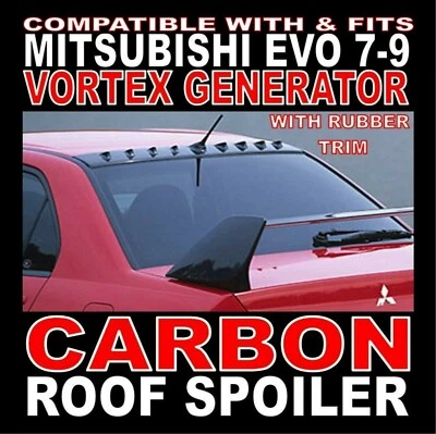 Aleta alerón de techo generador de vórtice de carbono ""se adapta"" a Mitsubishi Evo EVOLUTION 7 8 9  - Imagen 1 de 4